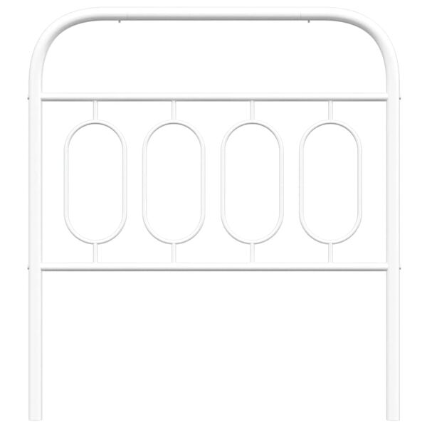 vidaXL Метална резервна табла за легло, бяла, 90 см