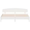 vidaXL Рамка за легло без матрак, бял, 200x200 см, бор масив