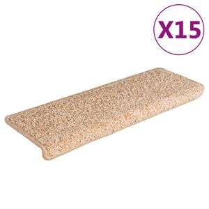 vidaXL Изтривалки за стълби 15 бр. 65x21x4 см, златисти, правоъгълни, кант