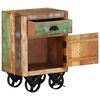 vidaXL Нощно шкафче с колелца, 40х30х57 см, регенерирано дърво масив