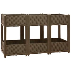 vidaXL Повдигната леха, 120x40x71 см, полипропилен