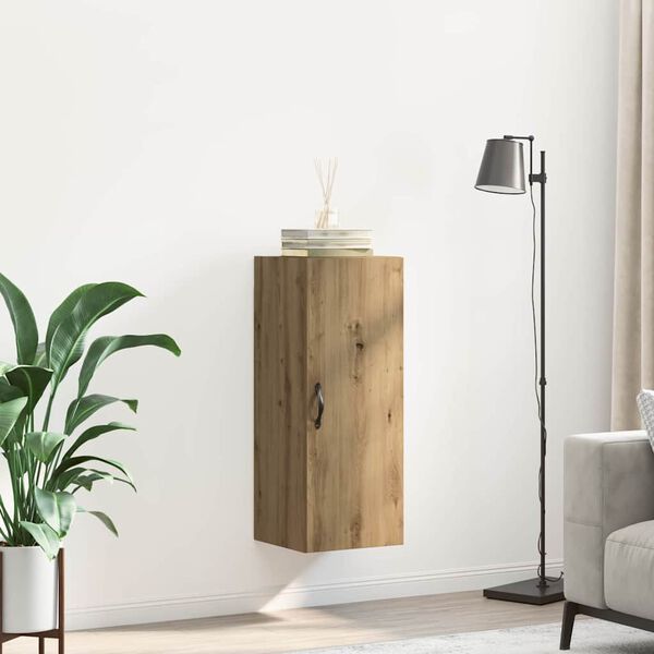 vidaXL Стенен шкаф Дъб 34,5 x 34 x 90 см Инженерно дърво