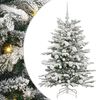 vidaXL Изкуствено коледно дърво с хингед Бяло 120 cm PE и PVC