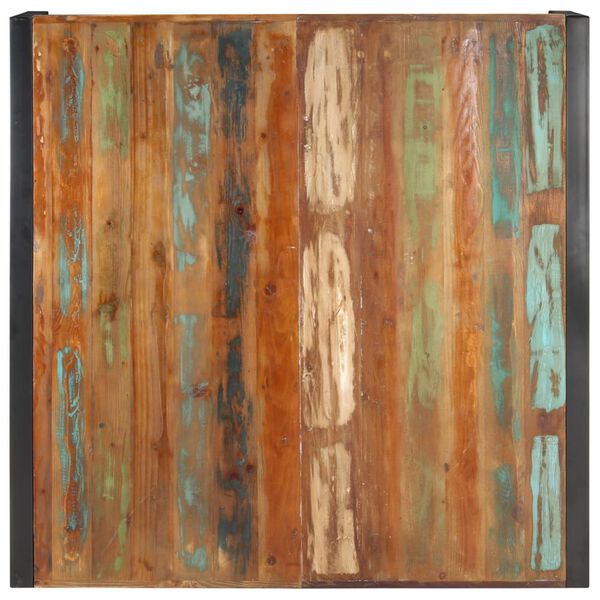 vidaXL Маса за кафе, 120x120x40 см, регенерирано дърво масив