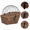 vidaXL Задна кошница за велосипед с капак 55x31x36 см натурална върба