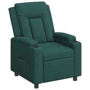vidaXL Разтегателен стол Тъмнозелено 75 x 95 x 100 cm Текстил