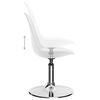 vidaXL Въртящи се трапезни столове, 4 бр, бели, изкуствена кожа