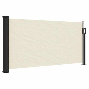 vidaXL Прибираща се странична тента, кремава, 100x300 см