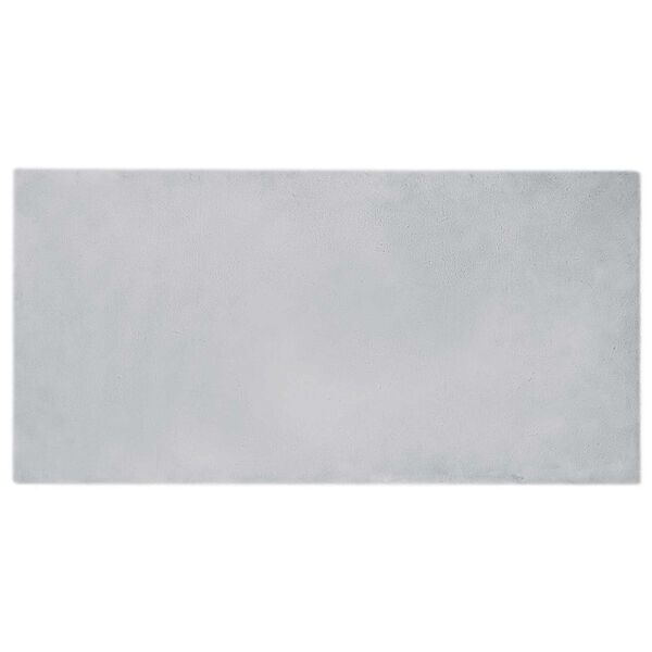 vidaXL Килим с изкуствена заешка козина Olite Сив 100 x 200 cm