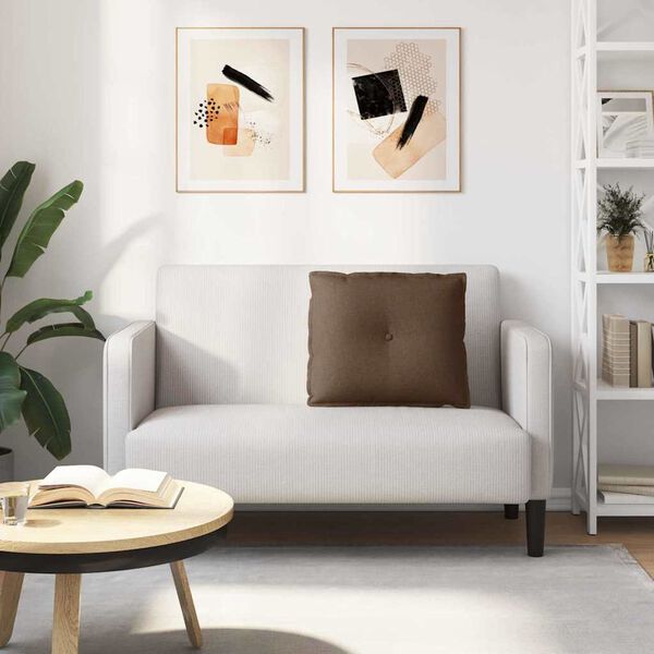 vidaXL Възглавница за гръб Кафяво 60 x 19 x 50 см текстил