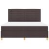 vidaXL Легло с пружинирана основа Тъмен кафяв 180 x 200 cm текстил