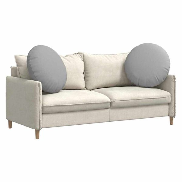 vidaXL Възглавници за седалки 2 pcs Облачно сиво &Oslash;60 x 21 см текстил