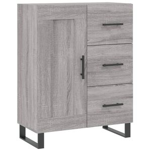 vidaXL Сайдборд, сив сонома, 69,5x34x90 см, инженерно дърво