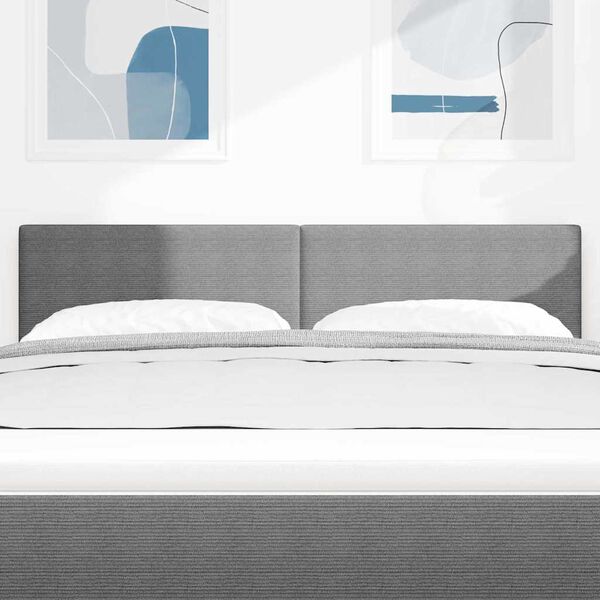 vidaXL LED глава С LED лентисти светлини Светлосиво 160 cm Полиестер