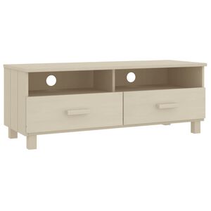 vidaXL ТВ шкаф HAMAR, меденокафяв, 106x40x40 см, борово дърво масив
