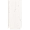 vidaXL Сайдборд, бял, 110x34x75 см, бор масив