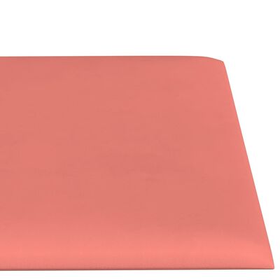 vidaXL Стенни панели, 12 бр, розови,30x15 см, кадифе, 0,54 м²