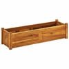 vidaXL Градинска повдигната леха, акациево дърво, 100x30x25 см