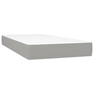 vidaXL Матрак за легло с покет пружини средна твърдост светлосив 100x190x20 см Twin
