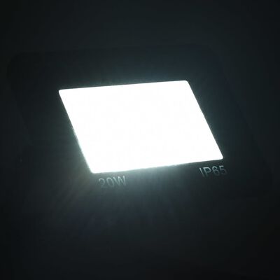 vidaXL LED прожектори, 2 бр, 20 W, студено бяло