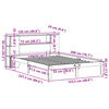 vidaXL Легло с етажерка за книги, без матрак, 120x200 см, бор масив