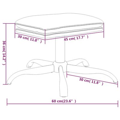 vidaXL Релакс стол с табуретка, светлосива, кадифе