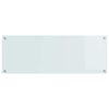 vidaXL Кухненски заден панел Бяло 110 x 40 x 0,6 см закалено стъкло