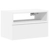 vidaXL Стенно нощно шкафче в бяло 45x26x28,5 cm