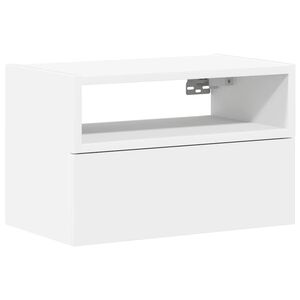 vidaXL Стенно нощно шкафче в бяло 45x26x28,5 cm