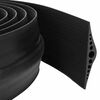 vidaXL Уплътнение за Гаражна Под Черно 155 x 28 мм 2,5 м EPDM гума