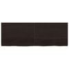 vidaXL Стенен рафт тъмнокафяв 140x50x(2-4) см обработен масивен дъб