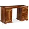 vidaXL Бюро писалище, акациево дърво масив, 140x50x76 cм