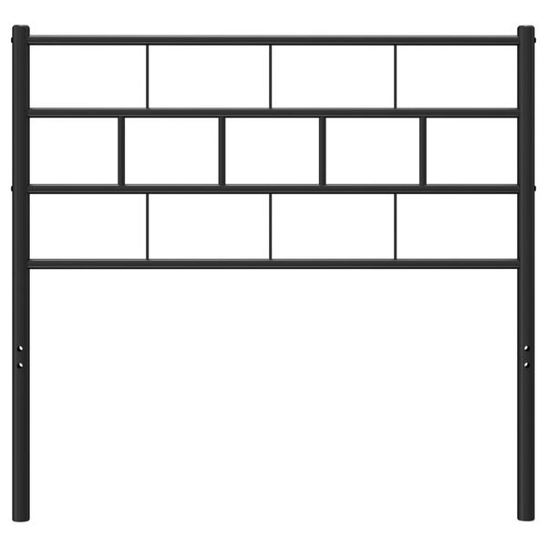 vidaXL Метална резервна табла за легло, черна, 107 см
