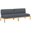 vidaXL Комплект дивани с възглавница Антрацит 240 x 92 x 69 см