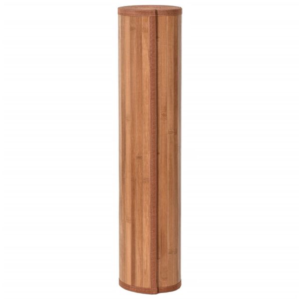 vidaXL Килим, правоъгълен, натурален, 80x400 см, бамбук