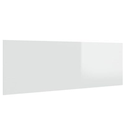 vidaXL Стенна табла за легло бял гланц 240x1,5x80 см инженерно дърво
