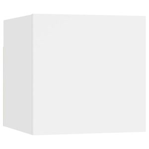vidaXL Нощно шкафче, бялo, 30,5x30x30 см, инженерно дърво