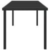 vidaXL Градинска маса Черно 200 x 80 x 73 см Метал