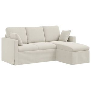 vidaXL Диван Крем 178 x 134 x 80 см Кадифе