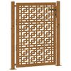 vidaXL Градинска порта 100x125 см, устойчива на атмосферни влияния стомана, дизайн с кръст