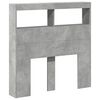 vidaXL Табла шкаф с LED, бетонно сив, 100x17x102 см