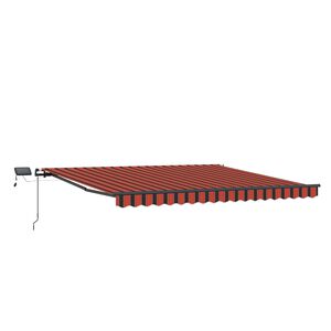 vidaXL Прибираща се тента Оранжево и кафяво 450 &times; 300 cm