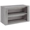 vidaXL Етажерка за обувки, сив сонома, 75x35x45 см, инженерно дърво