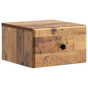 vidaXL Спален шкаф с монтаж на стена Старо дърво 34,5 x 33 x 20 см