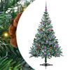 vidaXL С изкуствено коледно дърво Зелен 150 cm ПВЦ и стомана
