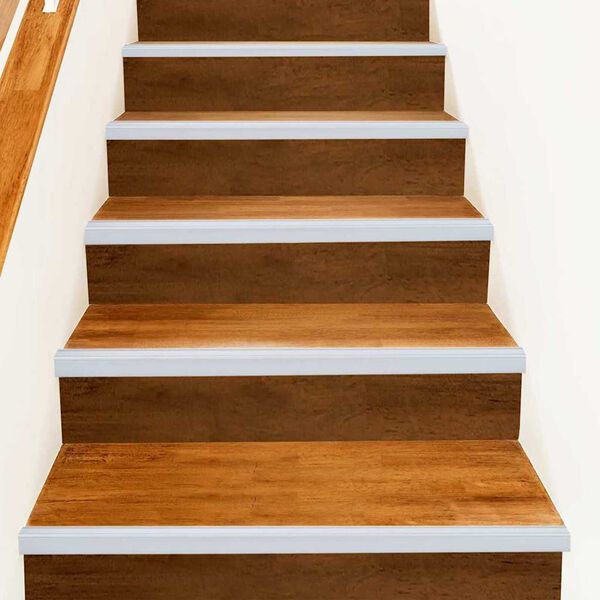 vidaXL Профили за ръбове на стълби 10 pcs Сребрист 67 cm Алуминий