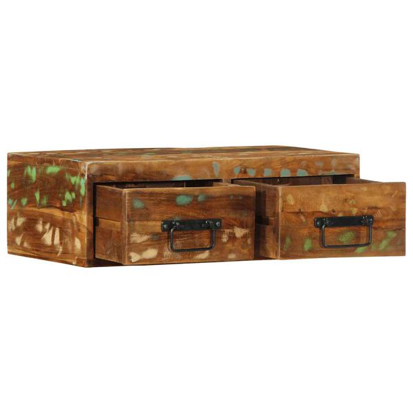 vidaXL Стенен шкаф за телевизор Масивна дървесина Възстановена