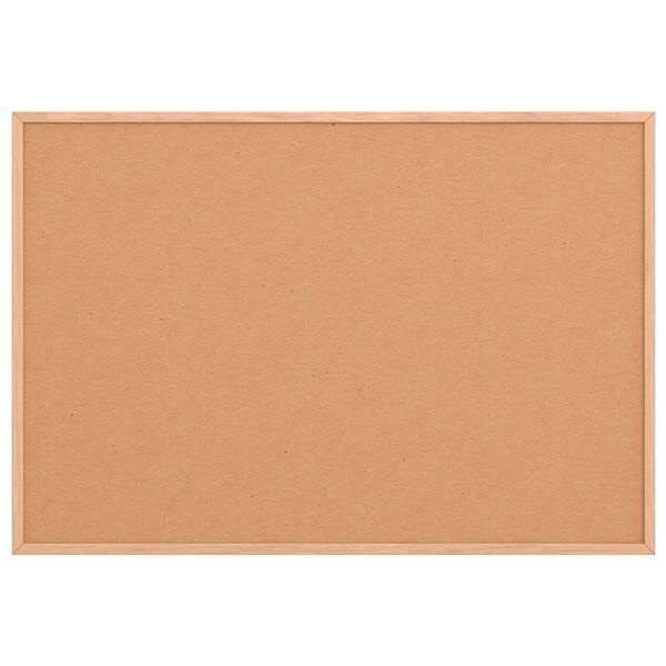 vidaXL Коркова дъска с рамка от масивна борова дървесина 80x55 см