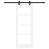 vidaXL Преплъзваща се врата ORKDAL Бял и черен 78 x 202 см