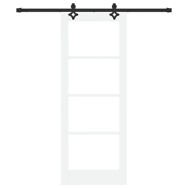 vidaXL Преплъзваща се врата ORKDAL Бял и черен 78 x 202 см